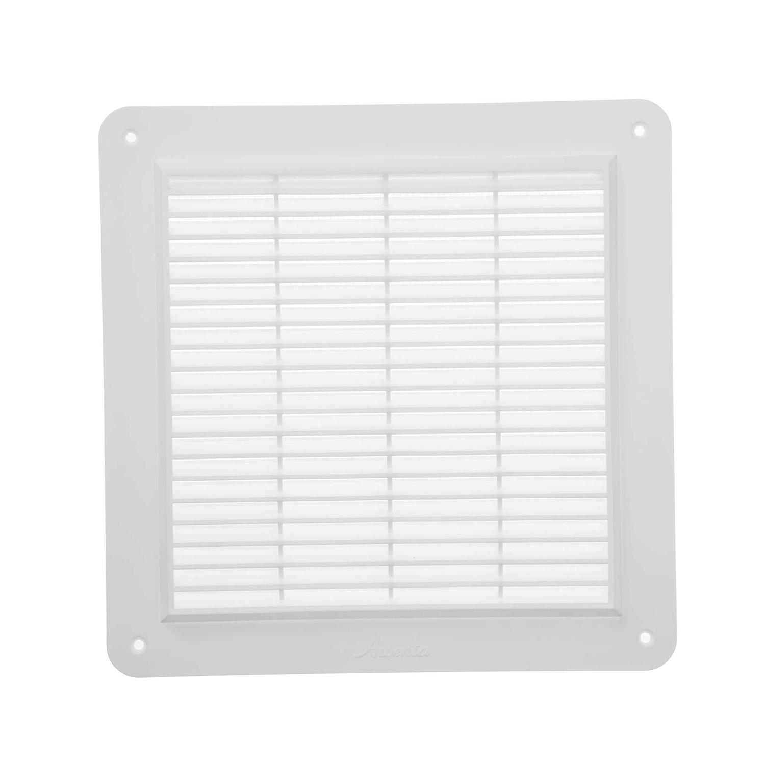 ECOPRO Vent White Square Vent Grille with Protective mesh. Lightweight Plastic Ventilation Register/Cover. Indoor and Outdoor Soffit - Zenithce