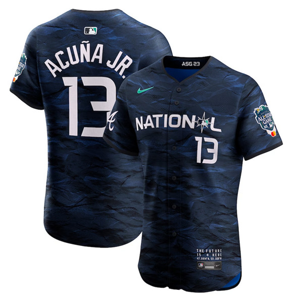 Atlanta Braves #13 Ronald Acuña Jr. Royal 2023 All-Star Flex Base Stittched Jersey - Zenithce