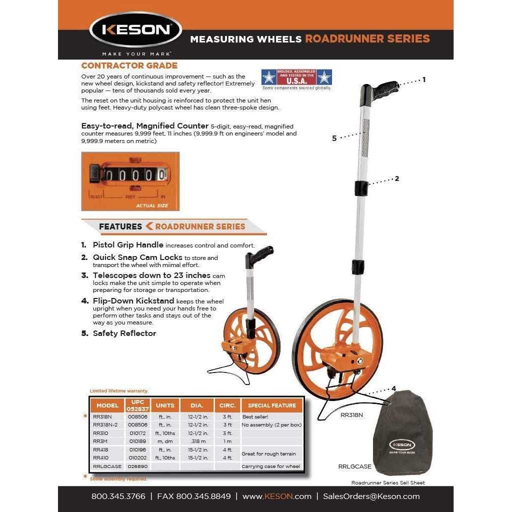 Keson RR318N Measuring Wheel - Zenithce