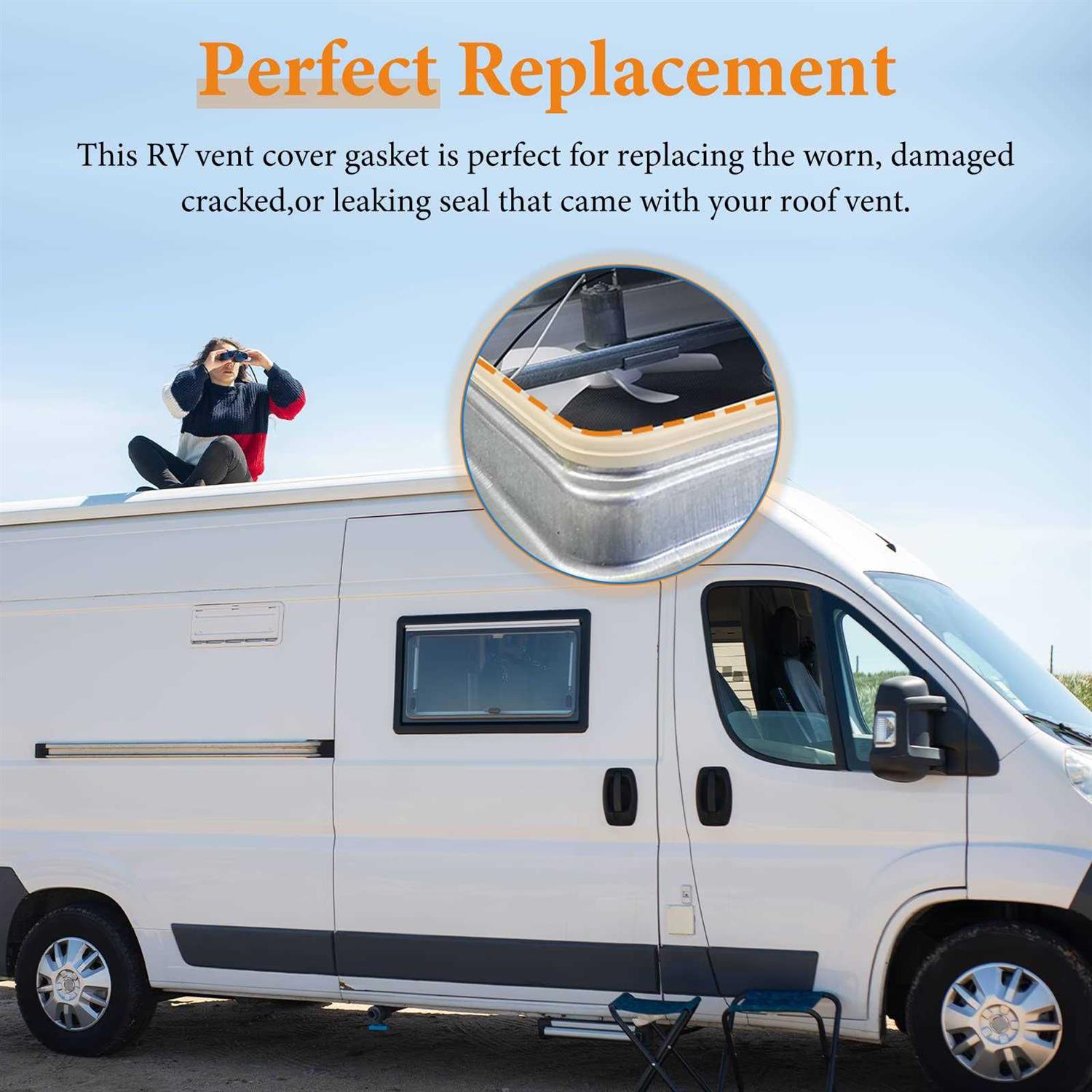 RV Roof Vent Lid Cover Universal Replacement 14 White Compatible with Camper Trailer - Zenithce