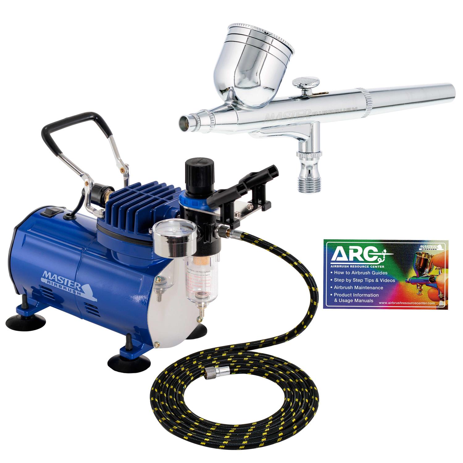 Master Airbrush Model E91 Airbrush Set Master Single-action External Mix Siphon Feed Airbrush Set with 0.8mm Tip and 1/8 Air Inlet - Zenithce