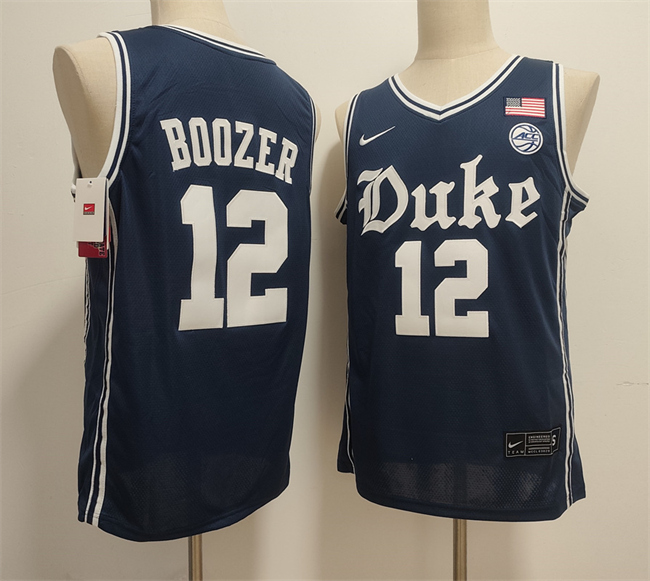 Duke Blue Devils #12 Cameron Boozer Navy Stitched Jersey - Zenithce