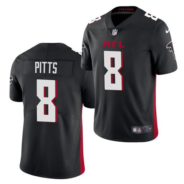 Atlanta Falcons #8 Kyle Pitts 2021 Draft Black Vapor Untouchable Limited Stitched Jersey - Zenithce