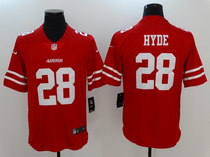 San Francisco 49ers #28 Carlos Hyde Nike Scarlet Vapor Untouchable Limited Stitched Jersey - Zenithce