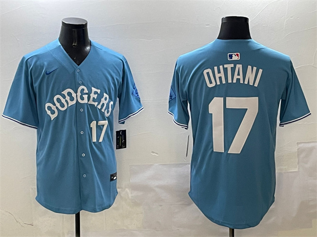 Los Angeles Dodgers #17 Shohei Ohtani Light Blue Limited Stitched Jersey - Zenithce