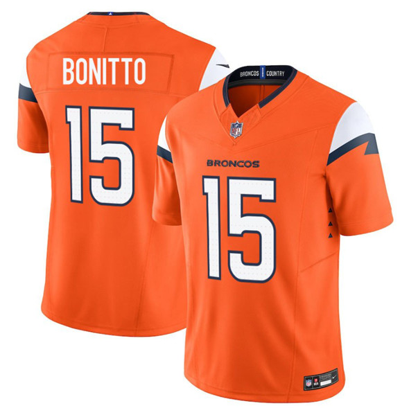 Denver Broncos #15 Nik Bonitto Orange 2025 Draft F.U.S.E. Vapor Limited Football Stitched Jersey - Zenithce