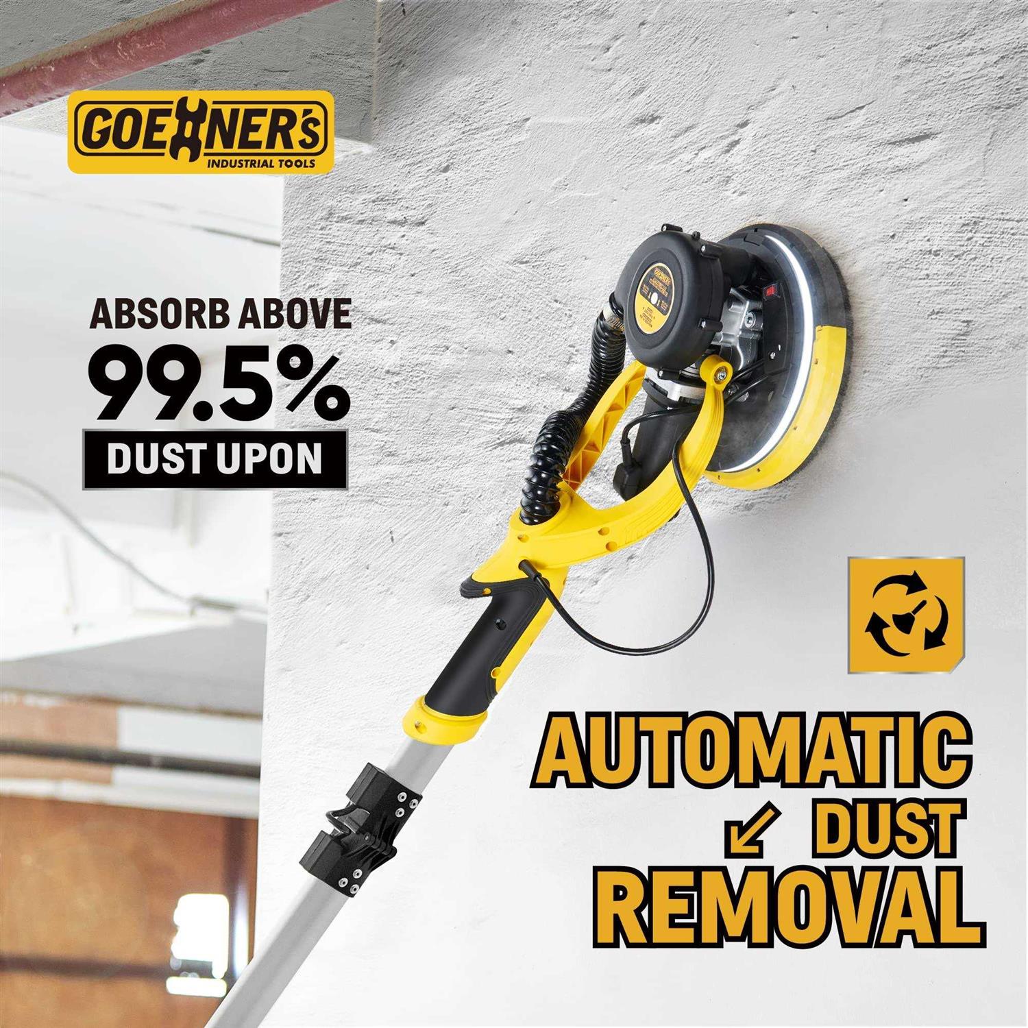 Drywall Sander Electric Drywall Sander 1390W 8.5A Variable Speed 900-2600RPM Wall Sander - Zenithce