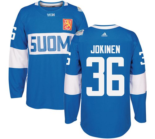 Team Finland #36 Jussi Jokinen Blue 2016 World Cup Stitched Jersey - Zenithce