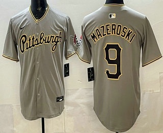 Pittsburgh Pirates #9 Bill Mazeroski Grey Limited Jersey - Zenithce