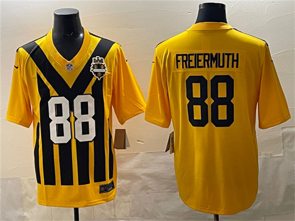 Pittsburgh Steelers #88 Pat Freiermuth Gold 1933 Throwback Alternate Football Stitched Game Jersey - Zenithce