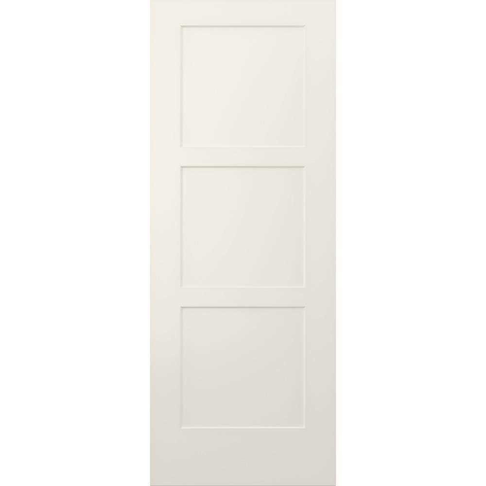 JELD-WEN 80 Cambridge Primed Left-Hand Smooth Solid Core Molded Composite MDF Single Prehung Interior Door - Zenithce