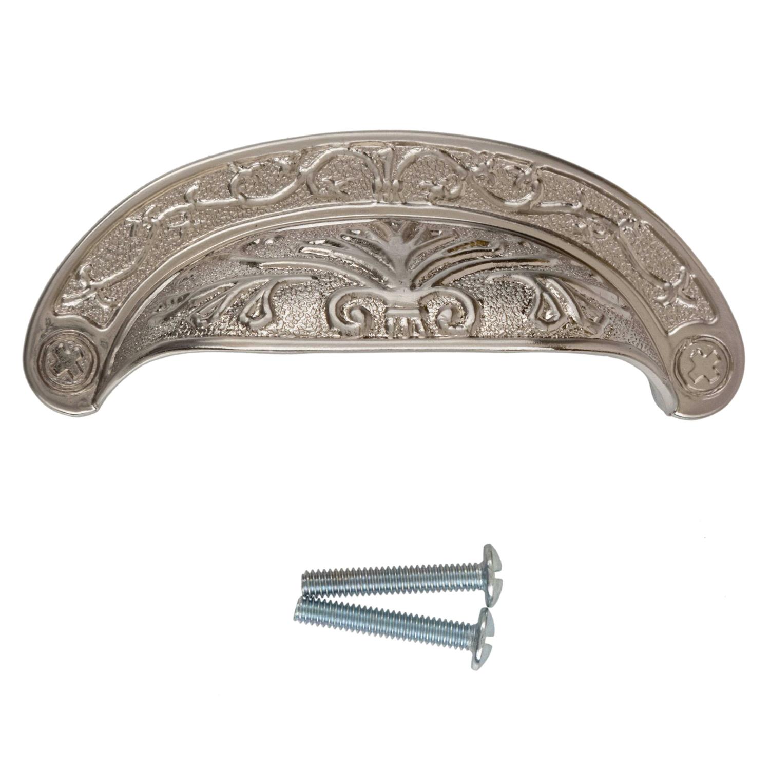 UNIQANTIQ HARDWARE SUPPLY Baroque Scroll work Oil Rubbed Bronze drawer Bin Pull Centers 2 1/2 - Zenithce