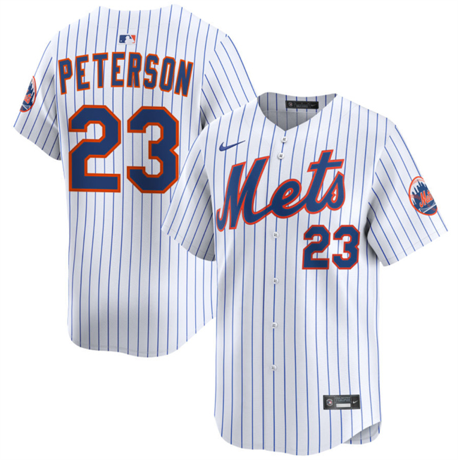 New York Mets #23 David Peterson White 2025 Home Limited Stitched Jersey - Zenithce