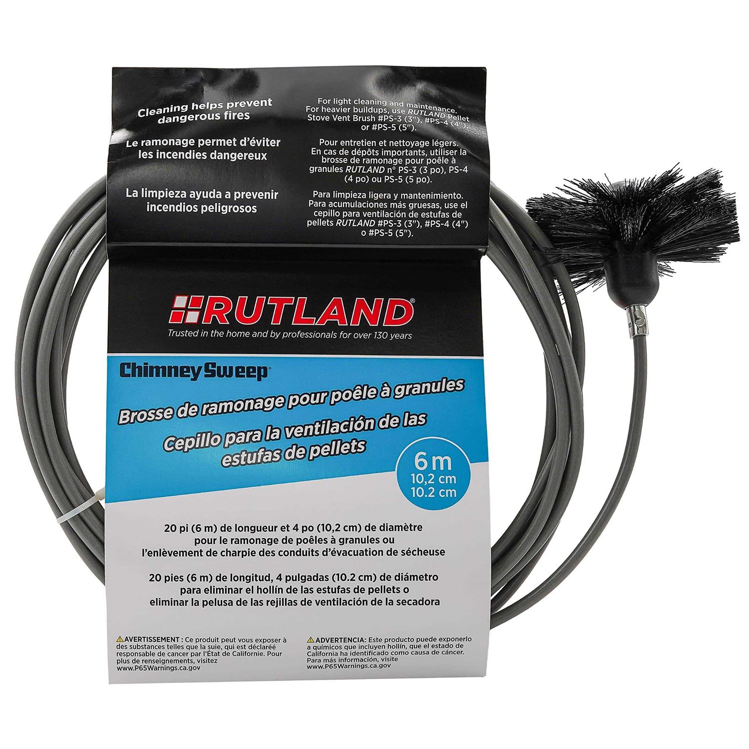 Rutland 3 Pellet Stove / Dryer Vent Brush with 20′ Handle - Zenithce