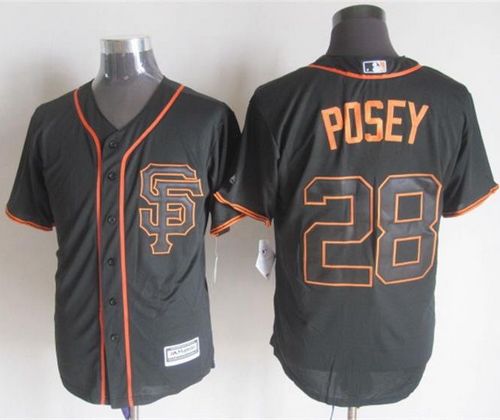 Giants #28 Buster Posey Black Alternate New Cool Base Stitched Jersey - Zenithce