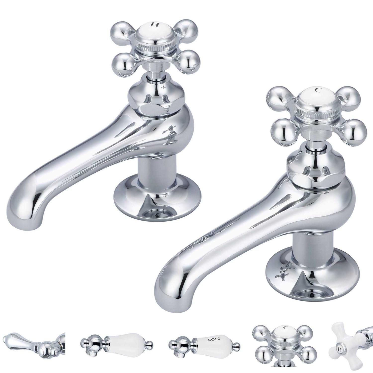 Water Creation F1-0003 Vintage Classic Basin Cocks Lavatory Faucets - Zenithce