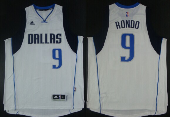 Dallas Mavericks #9 Rajon Rondo Revolution 30 Swingman 2014 New White Jersey - Zenithce