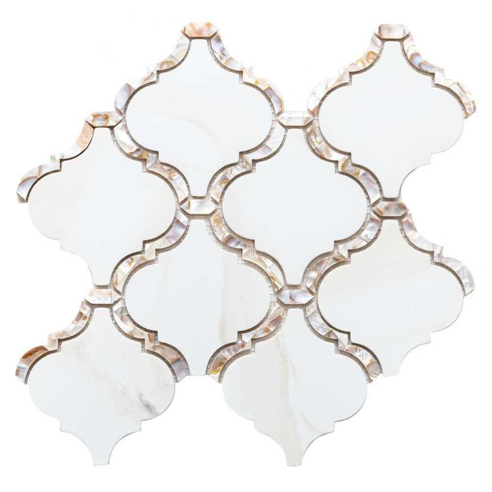 Tahitian Pearl 14 x 14.5 Glass Satin Mosaic Wall Tile The Tile Life - Zenithce