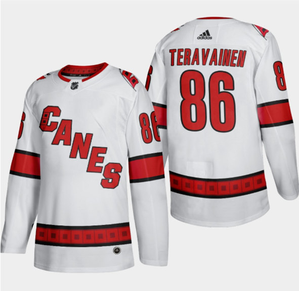 Carolina Hurricanes #86 Teuvo Teravainen White Stitched Jersey - Zenithce