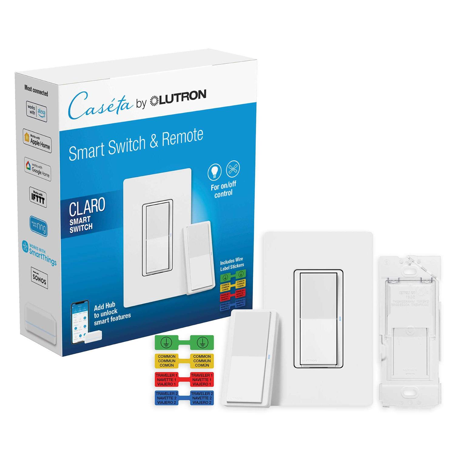 Lutron Claro 4-Gang CW-4-WH - Zenithce