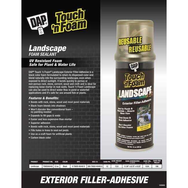 Touch ‘n Foam Landscape Exterior Filler-Adhesive - Zenithce