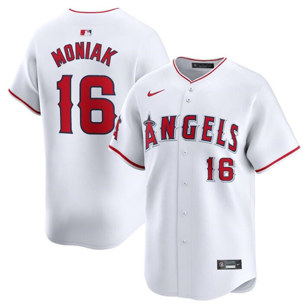 Los Angeles Angels #16 Mickey Moniak White Home Limited Stitched Jersey - Zenithce
