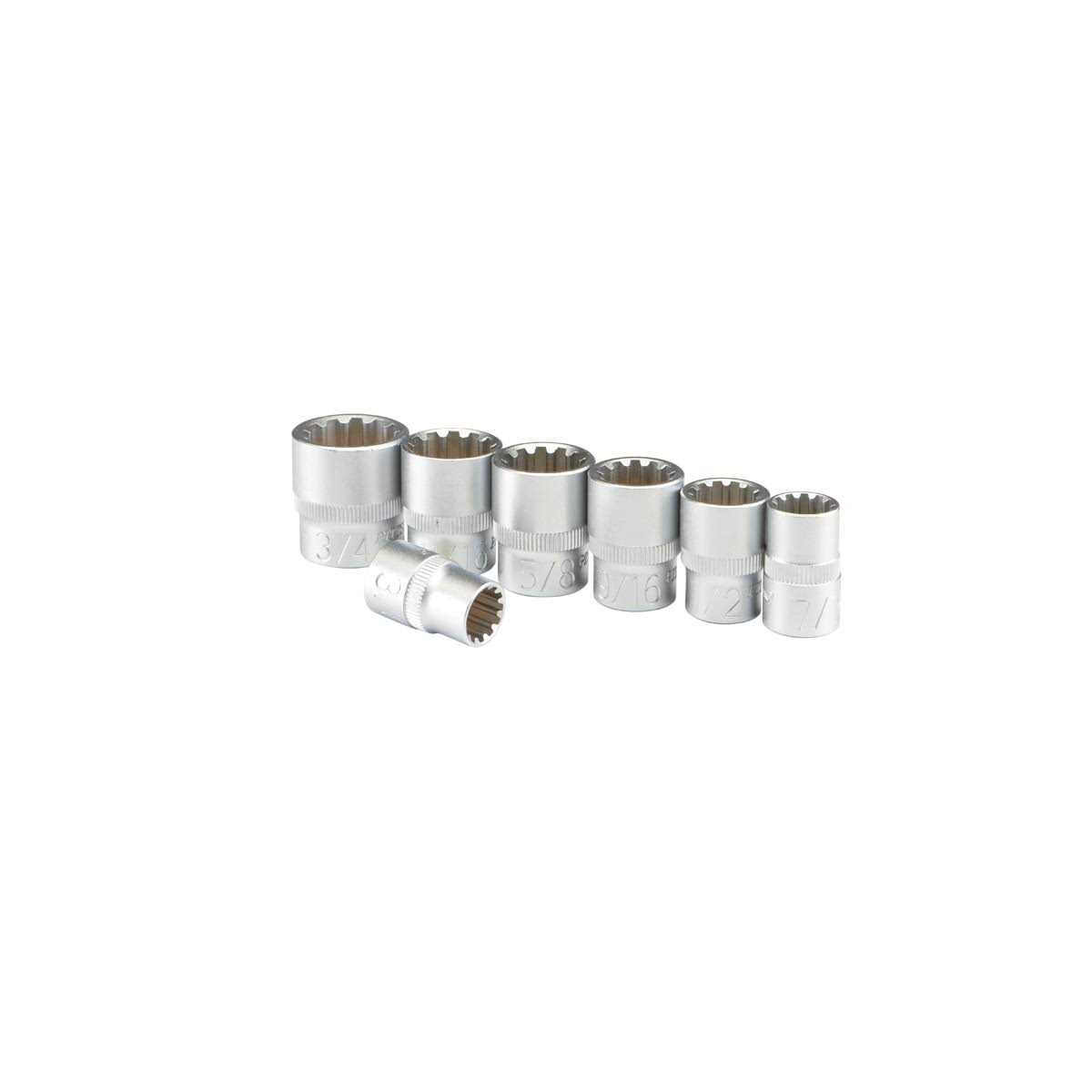 Pittsburgh 3/8 in. Drive SAE Long Reach Ball Hex Socket Set - Zenithce