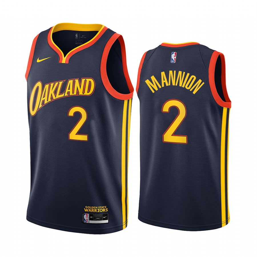 Warriors #2 Nico Mannion Navy Swingman 2020-21 City Edition Jersey - Zenithce