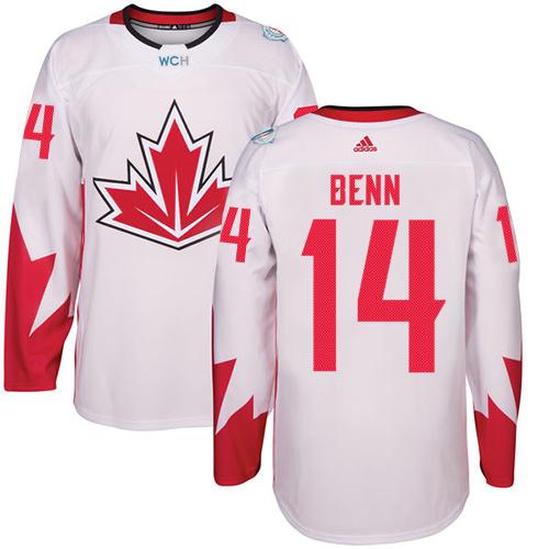 Team CA. #14 Jamie Benn White 2016 World Cup Stitched Jersey - Zenithce