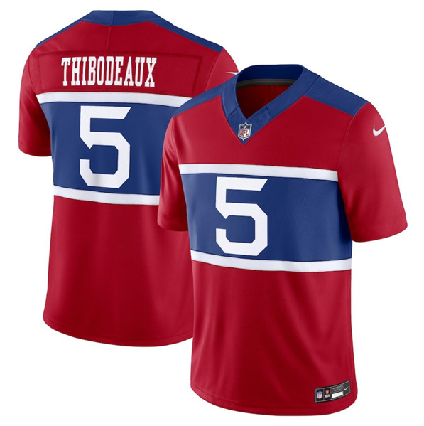 New York Giants #5 Kayvon Thibodeaux Century Red Alternate Vapor F.U.S.E. Limited Stitched Jersey - Zenithce