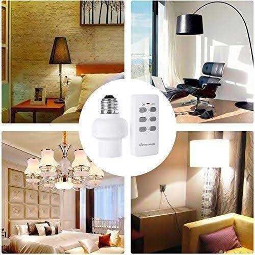 Dewenwils Remote Control Light Bulb Socket E26/e27 Bulb Base for Lamps Light Fixture - Zenithce