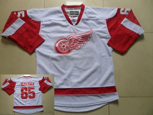 Red Wings #65 Danny DeKeyser White Stitched Jersey - Zenithce