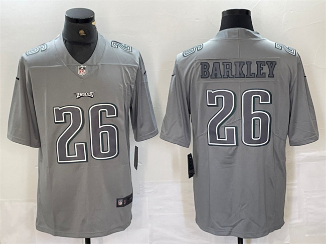 Philadelphia Eagles #26 Saquon Barkley Gray Atmosphere Fashion Stitched Jersey - Zenithce