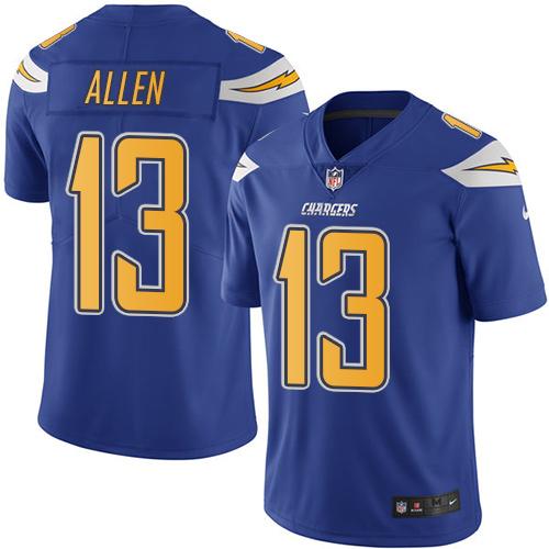 Chargers #13 Keenan Allen Electric Blue Stitched Limited Rush Nike Jersey - Zenithce