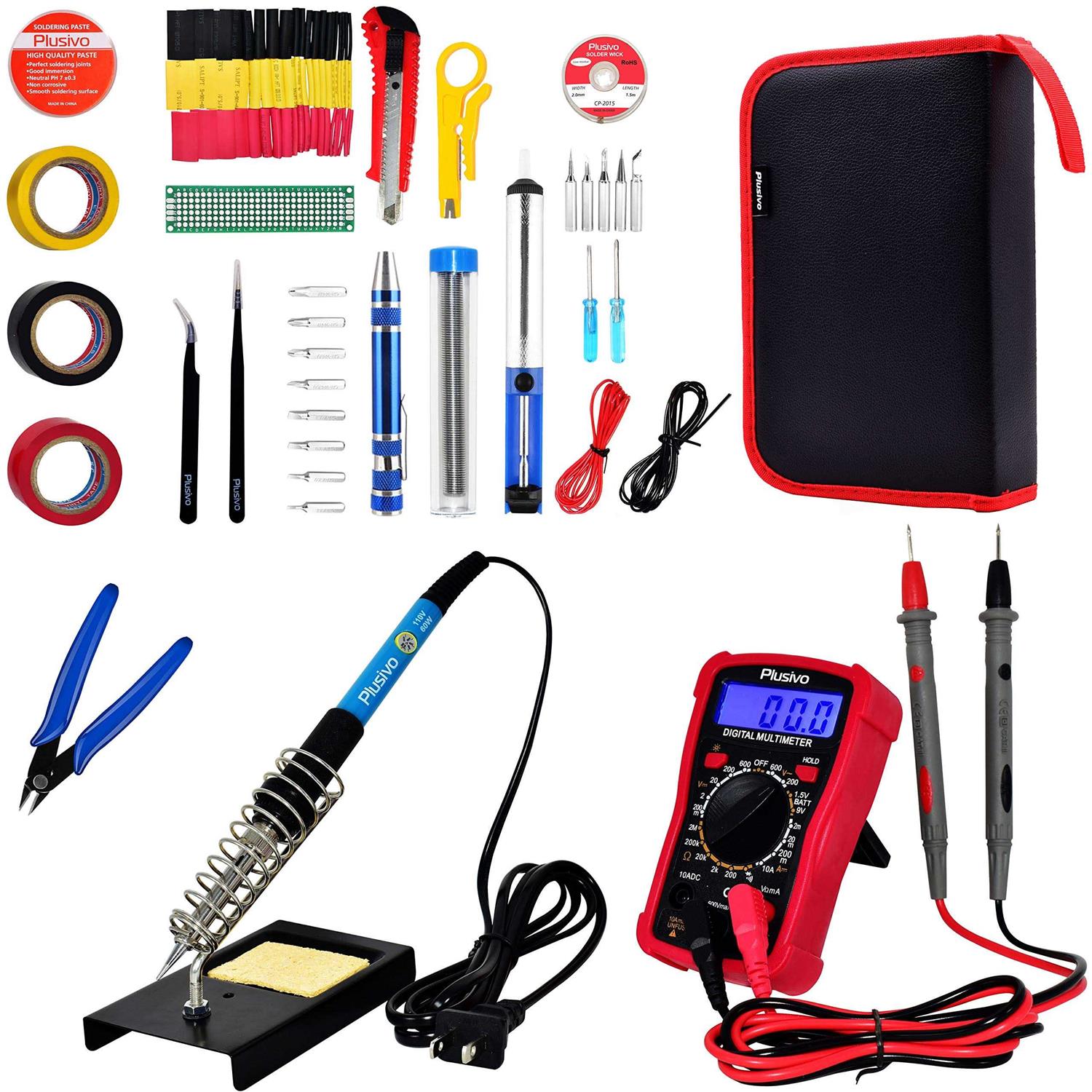 Soldering Iron Kit Jewelry Soldering Iron 60W Upgraded AdjustableTemperature Welding Tools,Soldering Gun Solder Wire,Wire Cutter,Soldering Iron - Zenithce