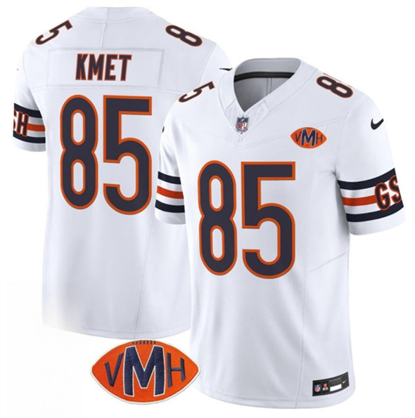 Chicago Bears #85 Cole Kmet White 2025 F.U.S.E. With VMH Patch Vapor Untouchable Limited Football Stitched Jersey - Zenithce