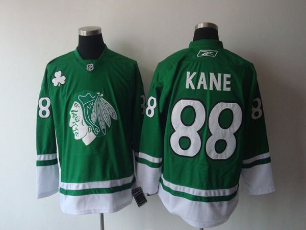 Blackhawks #88 Patrick Kane Green St. Patty's Day Stitched Jersey - Zenithce