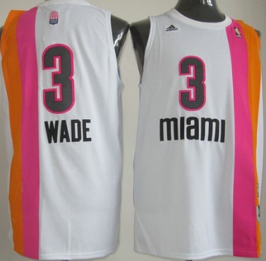 Miami Floridians #3 Dwyane Wade ABA Hardwood Classic Swingman White No Holes Jersey - Zenithce