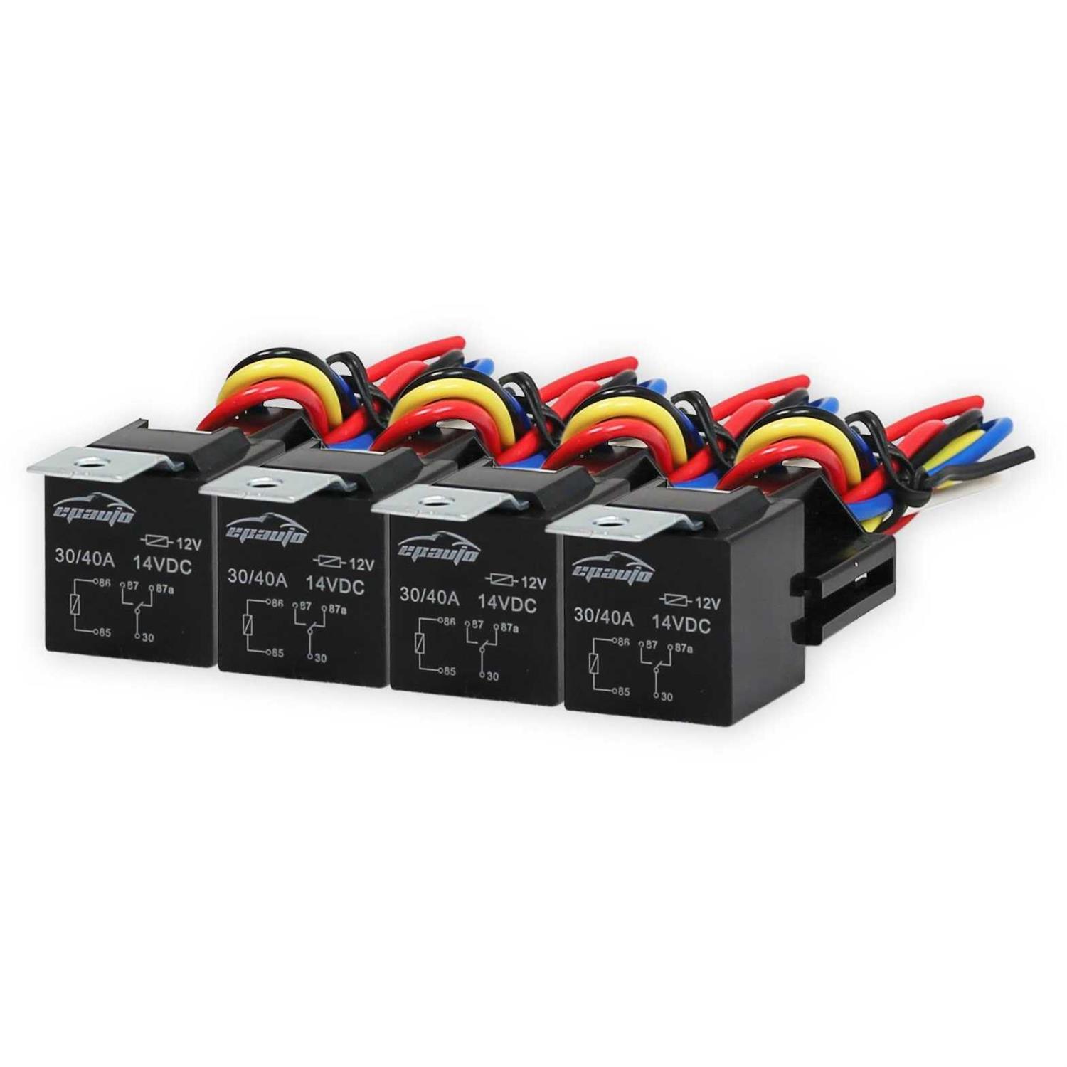 EPAuto 30/40 AMP Relay Harness Spdt 12V - Zenithce