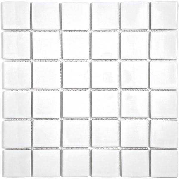 MosaicTileOutlet Traditional 2×2 Gray Square Matte Porcelain Mosaic Tile - Zenithce