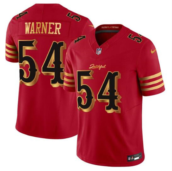 San Francisco 49ers #54 Fred Warner Red Gold 2025 F.U.S.E. “Rivalries” Vapor Limited Stitched Jersey - Zenithce