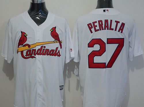 Cardinals #27 Jhonny Peralta White New Cool Base Stitched Jersey - Zenithce
