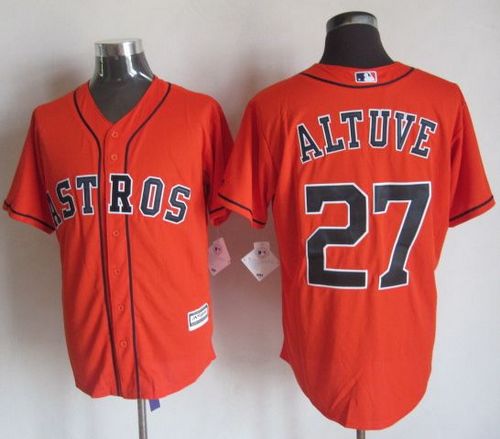 Astros #27 Jose Altuve Orange New Cool Base Stitched Jersey - Zenithce