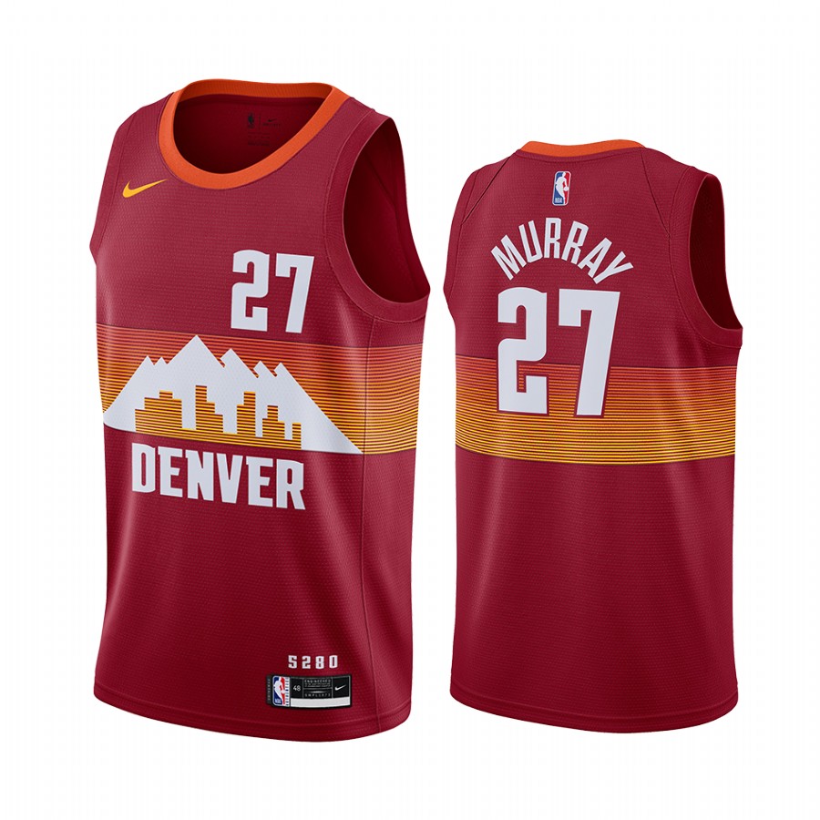 Nuggets #27 Jamal Murray Red Swingman 2020-21 City Edition Jersey - Zenithce