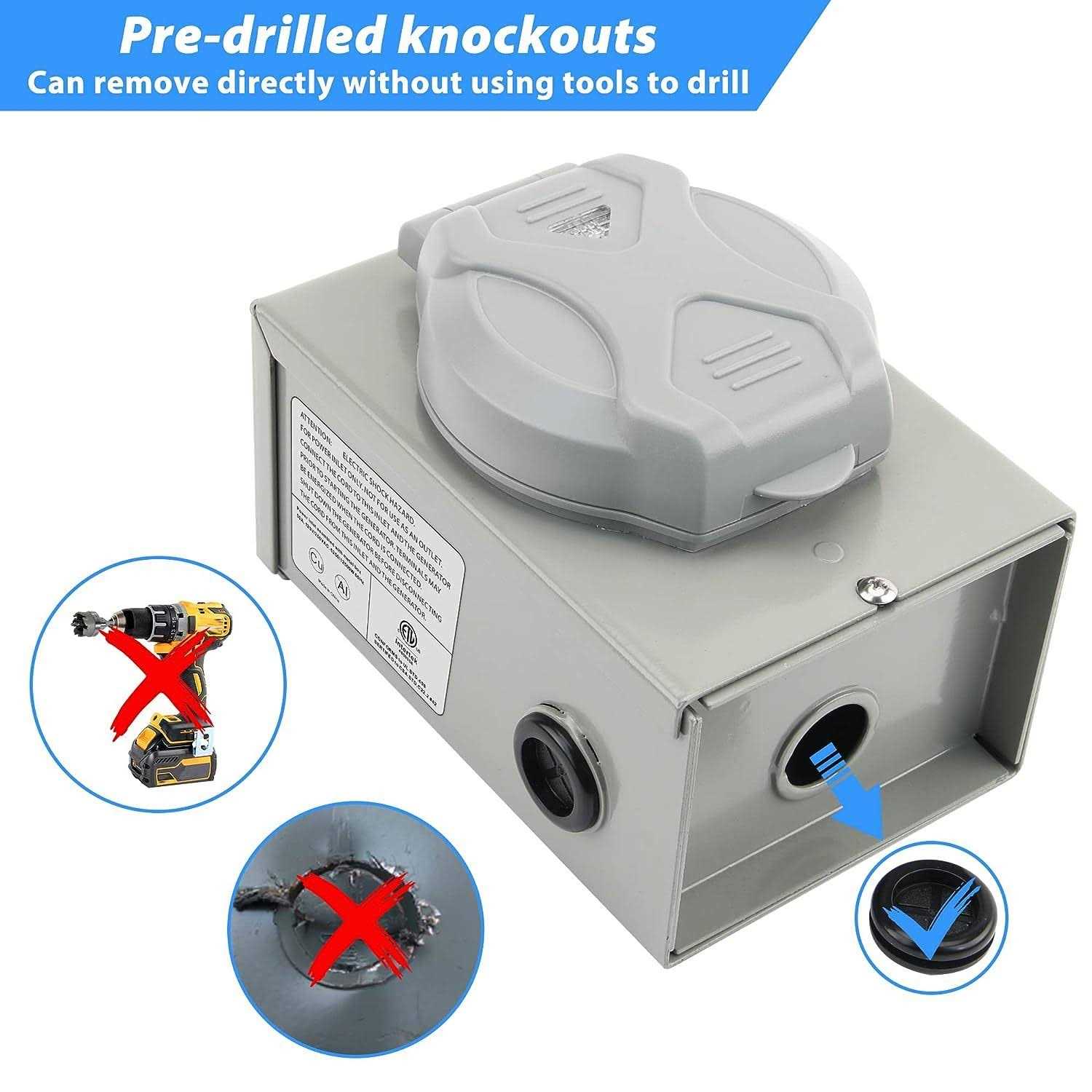 Generator Power Inlet Box 30 Amp Power Inlet Box - Zenithce