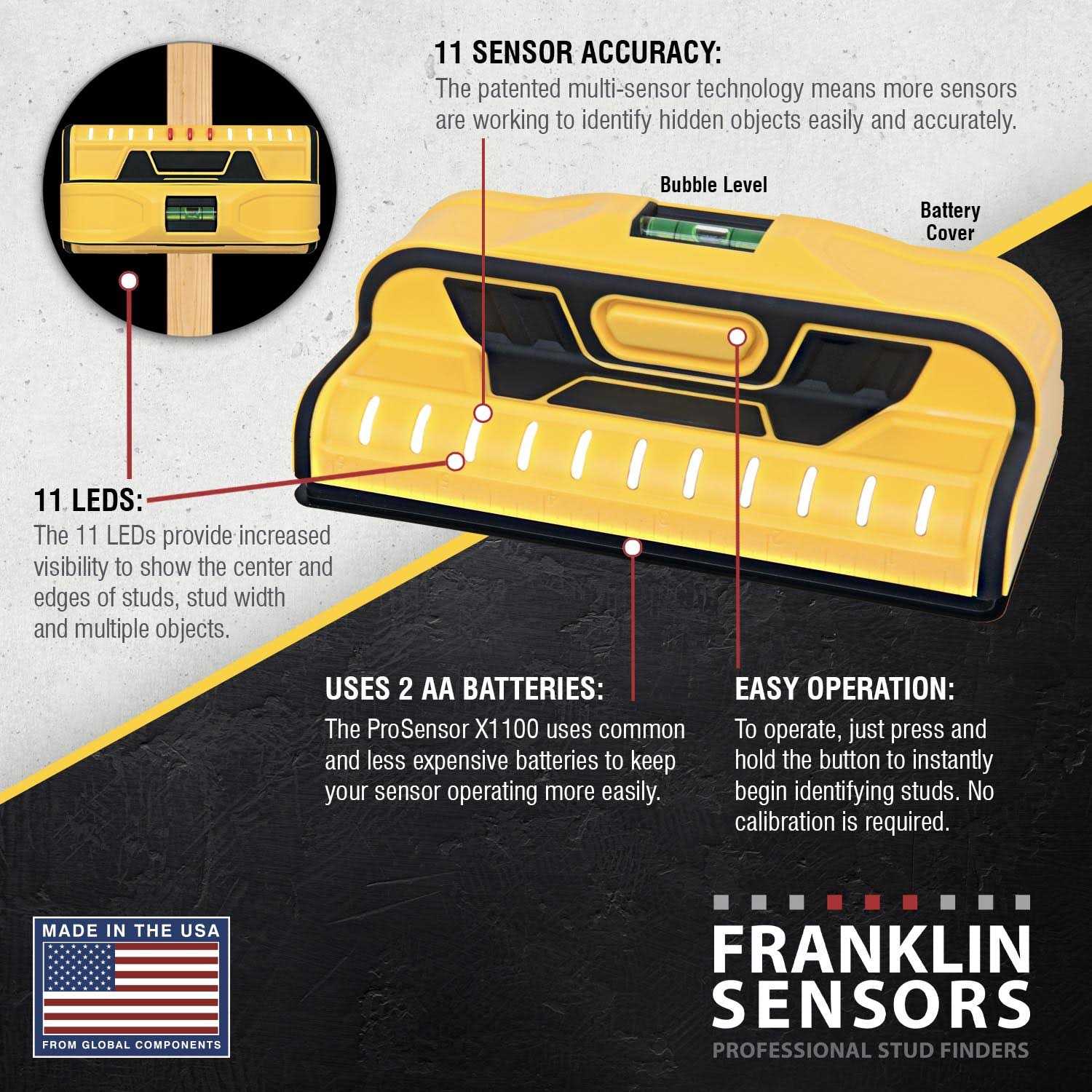 Franklin Sensors Professional Stud Finder FS710+02B - Zenithce