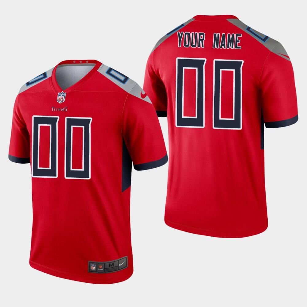 Tennessee Titans Customized Red Inverted Legend Jersey - Zenithce