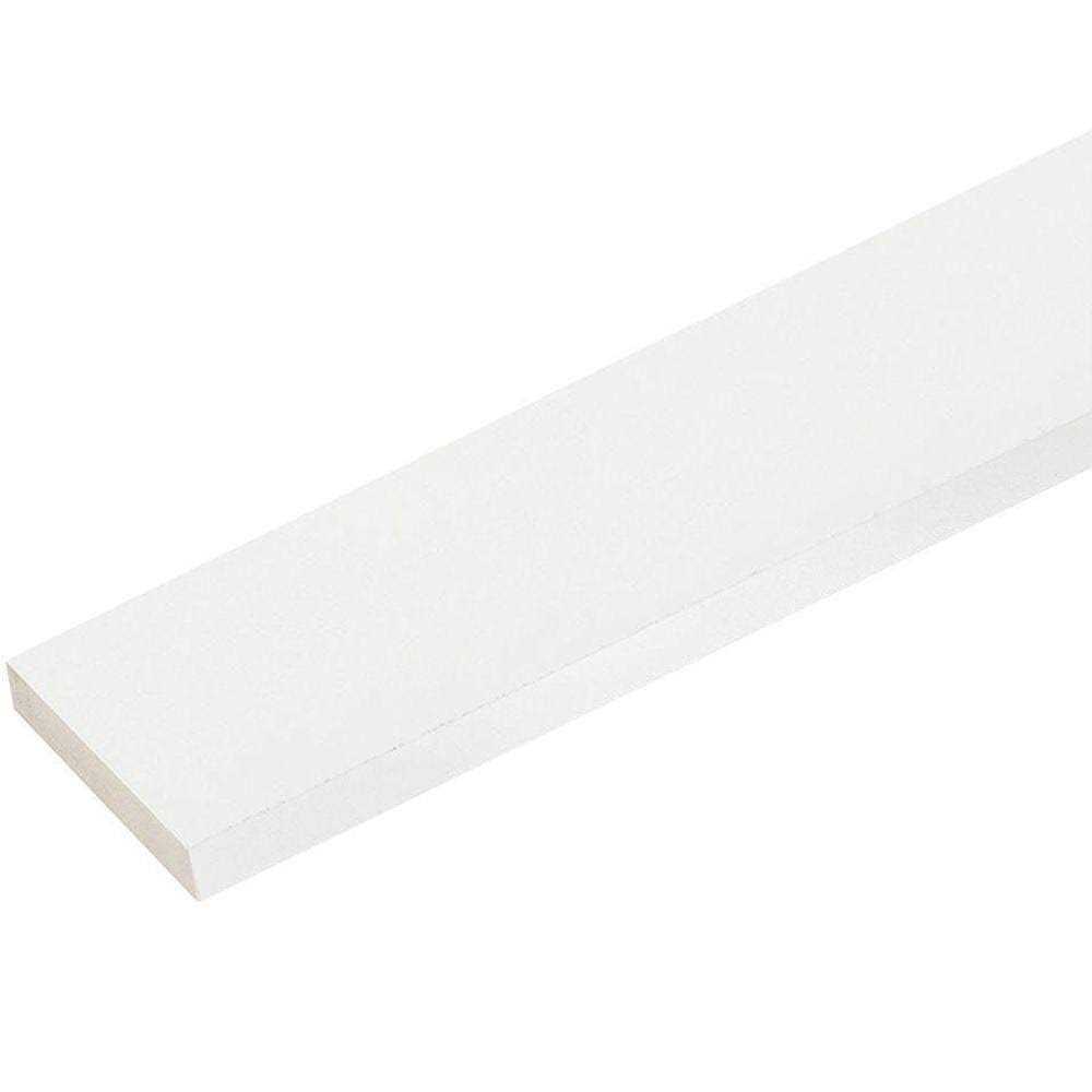 Veranda 1 in. x 8 ft. White PVC Trim - Zenithce