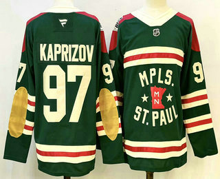 Minnesota Wild #97 Kirill Kaprizov Green Winter Classic Stitched Authentic Jersey - Zenithce
