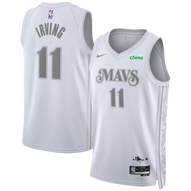 Dallas Mavericks #11 Kyrie Irving White 2024-25 City Edition Stitched Jersey - Zenithce